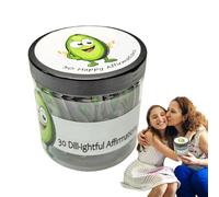 Pickle Cards - Decorative Avocado Gratitude Jar | Uplifting Office Gift | 30 Jar Affirmation Notes | Kindness Message Cards | Motivational Word Case