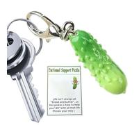 Pickle Charm for Bag - Cucumber Keyring Decoration,Positive Bag Accessory, Backpack Car Key Decoration for Men Women, Emotional Support Keychain Pendant