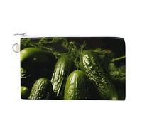 Pickle Coin Purse with Key Ring Cute Change Purse Travel Portable Keychain Wallet with Zipper for Women Men, style, One Size, Floral