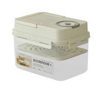 Pickle Container, 4L Press-Type Korean Airtight Pickling Storage Box, PP, Silicone, Stainless Steel for Home, Kitchen, Pantry, Refrigerator, Camping, Picnic, Sauerkraut