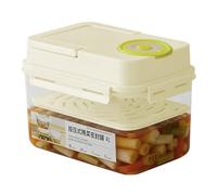 Pickle Container - Airtight Food Storage Jar, Durable Kitchen Pickle Keeper, BPA Free | Refrigerator Safe Vegetable Condiment Storage For Homemade Pickles Sauces MarinadesPickle Container - Ai