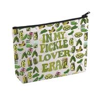 Pickle Cosmetic Bag Canning Season Gift Pickle Jar Gift Dill Pickle Gift Funny Pickle Makeup Bag for Gherkin Cucumber Lovers (Pickle Era)