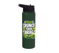 Pickle Crunch Brag Food Lover Stainless Steel Insulated Water Bottle