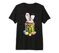 Pickle Cucumber Dill Easter Rabbit Eggs Bunny Ears Cute Premium T-Shirt