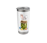 Pickle Cucumber Dill Easter Rabbit Eggs Bunny Ears Cute Stainless Steel Insulated Tumbler