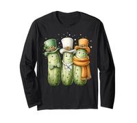 Pickle Cucumber Dill Leprechaun Shamrock St. Patricks Day Long Sleeve T-Shirt