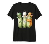 Pickle Cucumber Dill Leprechaun Shamrock St. Patricks Day Premium T-Shirt