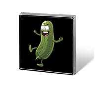 Pickle Dancing Cucumber Custom Lapel Pins Square Brooch Tie Suit Dress Accessories for Men Women Wedding Birthday