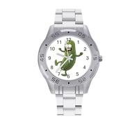 Pickle Dancing Cucumber Men's Business Watch Fashion Stainless Steel Wristwatches Custom Easy Read Watches for Women