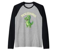 Pickle Dinosaur T-Rex Dill Cucumber Pickling Funny Pickle Raglan Baseball Tee