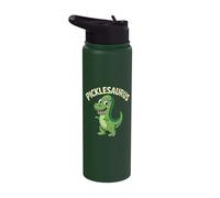 Pickle Dinosaur T-Rex Dill Cucumber Pickling Funny Pickle Stainless Steel Insulated Water Bottle