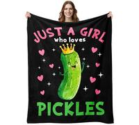 Pickle Gifts Blanket - Themed Gifts for Pickle Lovers, Funny Party Decoration, 50"x60"