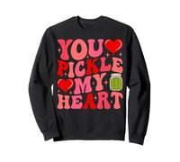 Pickle Heart Cute Kawaii Dill Love Valentine Vibes Sweatshirt