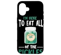 Pickle I'm Here To Eat All Pickle Jar Vegan Food Vegetarian Case for iPhone 16