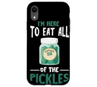 Pickle I'm Here To Eat All Pickle Jar Vegan Food Vegetarian Case for iPhone XR