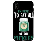 Pickle I'm Here To Eat All Pickle Jar Vegan Food Vegetarian Case for iPhone XS Max