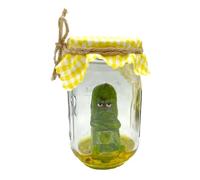 Pickle in a Jar ornament - Funny Ornaments for the Home | Creative Quirky Pickle Doll Ornament | Cute Tabletop Decor | Miniature Screaming Pickle for Desk, Shelf, Living Room