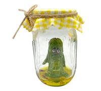 Pickle in a Jar ornament - Funny Ornaments for the Home | Creative Quirky Pickle Doll Ornament | Cute Tabletop Decor | Miniature Screaming Pickle for Desk, Shelf, Living Room