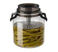 Pickle Jar - 5L Airtight Fermentation Jar | Large Storage Canister with Handle for Pickling & Brewing, Food Grade Round Container for Kitchen Pantry Flour Sugar Coffee, Leak-Proof & Shatterproof