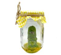 Pickle Jar Decoration | Miniature Glass Screaming Pickle,Handmade Cute Emotional Support Pickle, Stylish Cucumbers Ornament for Home Decor, Living Room, Table