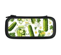Pickle Jars and Pickle Cucumber Carrying Case Compatible with Switch Hard Travel Storage Bag with 15 Game Card Slots