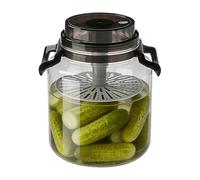 Pickle Jars with Lids, 5L Airtight Round Storage Container with Handle - Pickle Pot - for Pantry, Flour, Sugar, Coffee, Brewing, Food and Kitchen