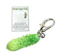 Pickle Keychain Charm - Backpack Ornament Cucumber | Positive Keychain Bag Charm for Backpack Purse, Emotional Support Keyring Charm Pendant