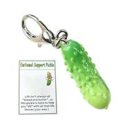 Pickle Keychain Charm - Keychain Accessory | Positive Bag Decoration, Funny Backpack Pendant, Emotional Support Keychain for Men Women, Key Decoration