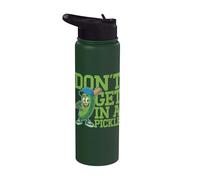 Pickle Lover Baseball Cucumber Vegetable Pickles Vegan Stainless Steel Insulated Water Bottle