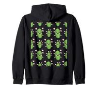 Pickle Lover Kawaii Cute Pickles With Hearts Pattern Zip Hoodie