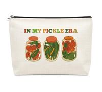 Pickle Lovers Gifts Makeup Bag Pickles Gift for Pickle Lovers Daughter Sister Pickles Themed Gifts Christmas Birthday Gift for Her Besties Best Friends Aunt Mom Cucumber Lover Cosmetic Pouch
