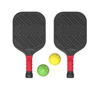 Pickle Paddle | Portable Set High Elastic Design | Fiberglass Pickle Ball, Lightweight Sports Ball Rackets with Anti-Slip Handle for Control