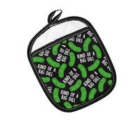 Pickle Pot Holder Kind Of A Big Dill Pot Holder Vegetable Oven Mitt Dill Pickle Pun Gifts Pickle Lover Gift (A Big Dill Black)