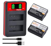 Pickle Power 2-Pack 1500mAh LP-E10 Battery with Dual Charger for Canon EOS 1300D 2000D 1100D 1200D, EOS Rebel T3, T5, T6, T7, T100, Kiss X50, X70 X80, X90