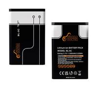 Pickle Power 2-Pack 1580mAh BL-5C BL-5CB Battery for Nokia 1100, 2112, 2118, 2255, 2270, 1101, 1110, 3100, 3105, 3120, 3125, 3230, 6030, 6085, 6230, 7600, 7610, E60, N70, N71, Household Radio