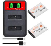 Pickle Power 2-Pack NP-BX1 Battery and Charger for Sony ZV-1, DSC-HX99, DSC-WX500,DSC-RX100 IV, DSC-HX80, DSC-HX350, DSC-HX400, DSC-HX60, HDR-AS50