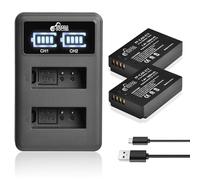 Pickle Power 2Pcs 1080mAh LP-E12 Battery and Charger for Canon EOS M50, M50 MarkII, M100, M10, EOS M, 100D, PowerShot SX70 HS
