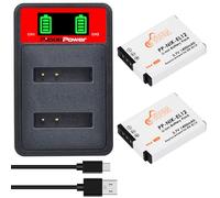Pickle Power 2Pcs 1400mAh EN-EL12 Battery with Charger for Nikon Coolpix S6200 S8000 S8200 S9600 s9700 S9900 S70 S31 S710 S640 S630 S620 S610 A900 A1000 B600 AW120 AW110s P340 P330 P300