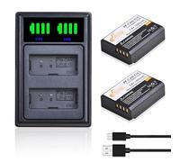 Pickle Power 2Pcs 1500mAh LP-E10 Battery and Charger for Canon EOS 2000D 1300D 1200D 1100D 1500D 3000D 4000D Kiss X50 X70 X80 X90 Rebel T3 T5 T6 T7 T100