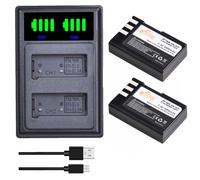 Pickle Power 2Pcs 2000mAh EN-EL9a EN-EL9 Battery and Dual Charger for Nikon D60, D5000, D40, D40x, D3000 Camera