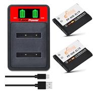 Pickle Power 2Pcs EN-EL19 Battery and Type-C Charger for Nikon Coolpix W150 A100 S33 S6900 S3700 S2800 S3600 S6800 S4400 S6600 S6500 S2700 S3200 S3300 S6400 S4200 S2600 S3100 S3400 S3500 S4100