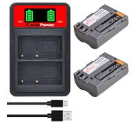Pickle Power 2Pcs EN-EL3E Battery with Dual Charger for Nikon D700 D90 D300S D300 D200 D80 D50 D70S D70 D100 D900 Digital Cameras