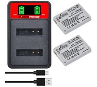 Pickle Power 2Pcs NB-5L Replacement Battery with Dual USB Charger for Canon Powershot S100 SX200 SX210 SX230 HS SD790 IS SX200 IS SD800 IS SD890 IS SD990 IS