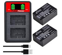 Pickle Power DMW-BMB9 DMW-BMB9E Battery with Dual Charger Pack of 2 | For Panasonic Lumix DC-FZ82 DMC-FZ72 DMC-FZ45 DMC-FZ48 DMC-FZ100 DMC-FZ62 DMC-FZ150 DC-FZ80 Cameras