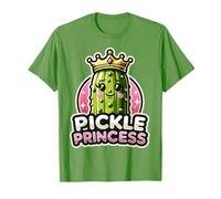 Pickle Princess Cute Cucumber Art for Women Girls T-Shirt