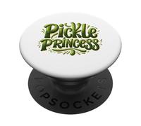 Pickle Princess Funny Dill Pickle Art for Women Girls PopSockets Adhesive PopGrip
