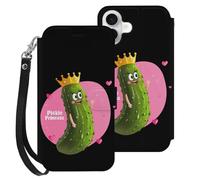 Pickle Princess Funny Pickle Cucumber Phone Case Wallet Case Compatible with iPhone 16 Plus
