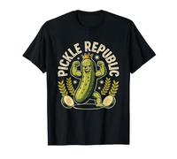 Pickle Republic Citizen Retro Distressed Patch Badge Funny T-Shirt