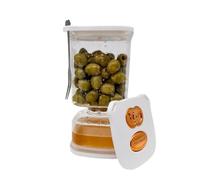 Pickle Storage Container - 19x10x10cm Brine Holder, Fermentation Jar for Kitchen, Preserving Vessel with Airtight Seal, Pantry Organizer, Pickling Crock for Vegetables and Kosher Dill