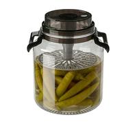 Pickle Storage Jar | 5L Round Airtight Storage Pitcher with Handle | Pickle Preservator for Countertop, Flour, Sugar, Coffee Prep, Kitchen Pantry